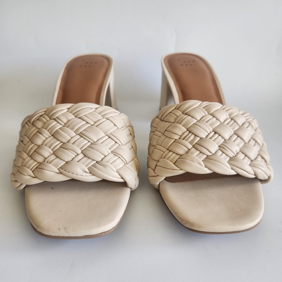 A New Day Woven Mule Slide Heel Sandals Size 9W New - Picture 3 of 13